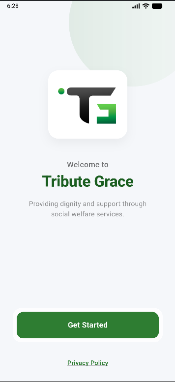 Tribute Grace App Screen
